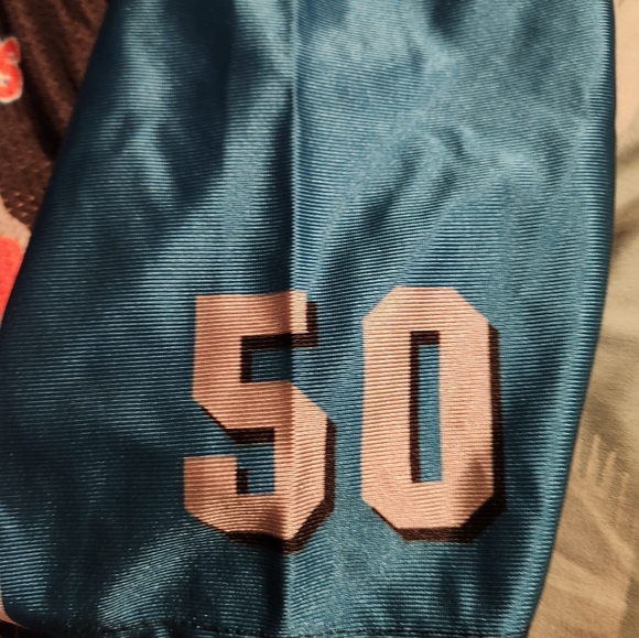 VINTAGE ALLESON MIAMI DOLPHINS LONG JERSEY T-SHIRT Men's Size Large‎ #50 - Picture 4 of 10